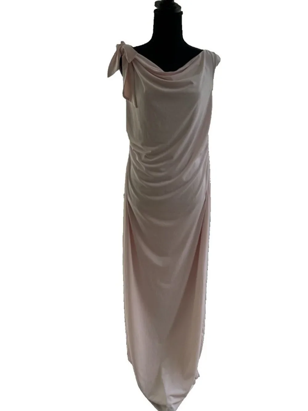 Wayf XL Ballet Pink One-Shoulder Long Formal Party Wedding Guest Gown NEW $128